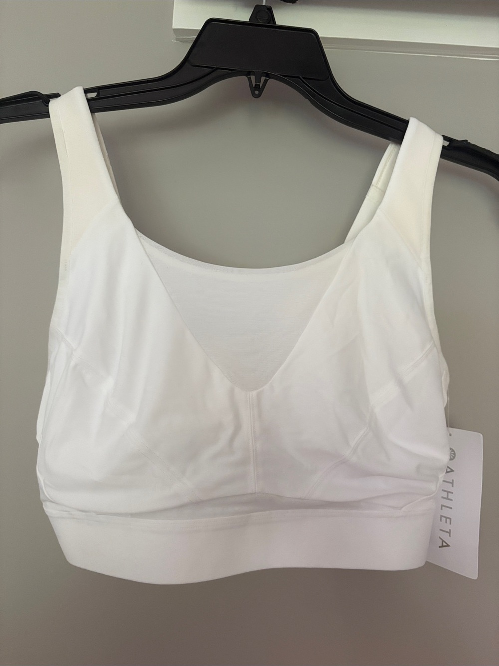 Athleta White Seamless Support Sports Bra